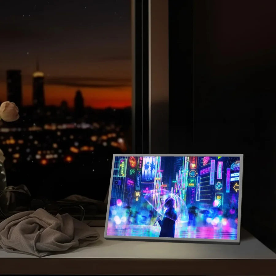 Anime - Quadro Luminoso 3D Shibuya Neon City Con Luce Led Gadget