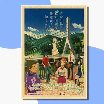 Anohana: Ano Hi Mita Hana No Namae O Bokutachi Wa Mada Shiranai - Anime Poster Aesthetic In A3 Hd