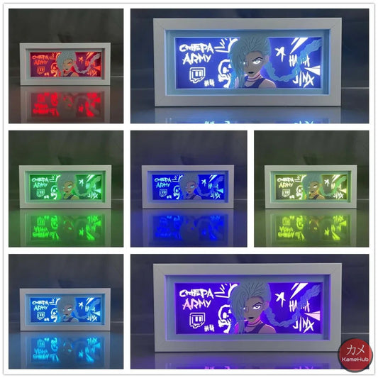Arcane - Jinx Light Box 3D con Luce Led 16 Colori con Telecomando Gadget