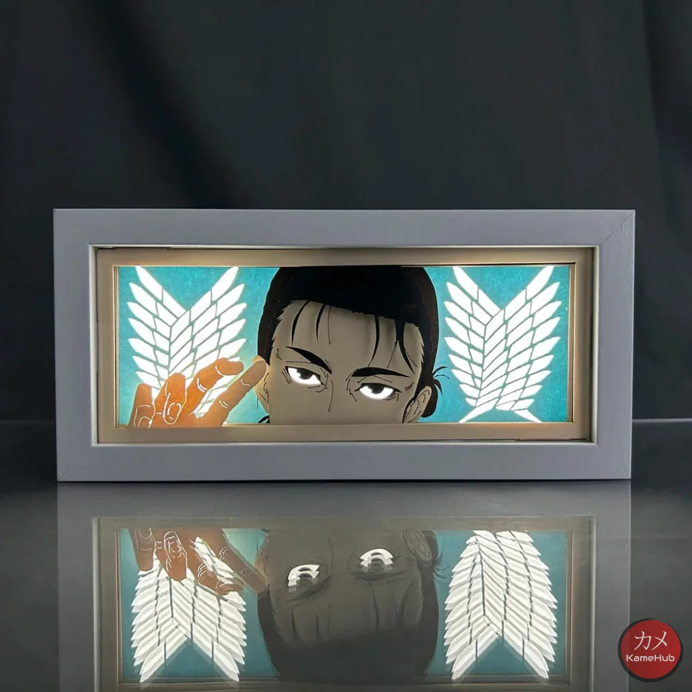 Attack on Titan / Shingeki no Kyojin - Light Box 3D con Luce Led Eren Jeager / 1 Colore Predefinito Gadget