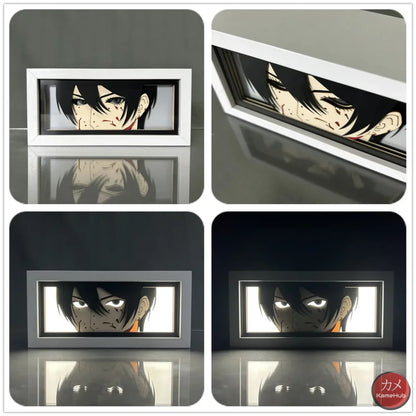 Attack on Titan / Shingeki no Kyojin - Light Box 3D con Luce Led Mikasa Ackerman / 16 Colori con Telecomando Gadget