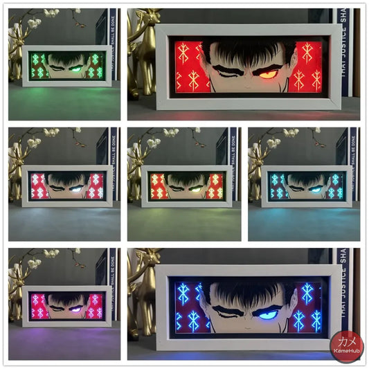 Berserk - Guts Light Box 3D con Luce Led Guts 16 Colori con Telecomando Gadget