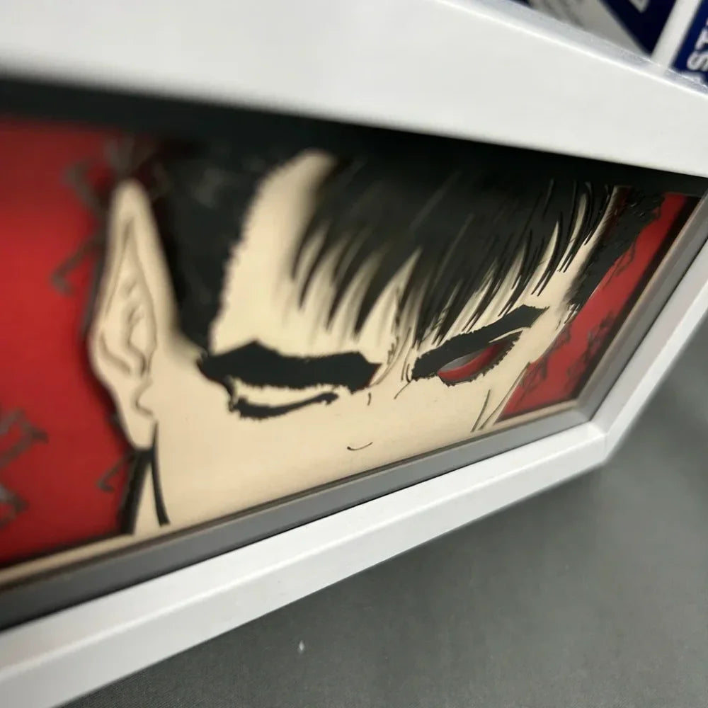 Berserk - Guts Light Box 3D con Luce Led Gadget