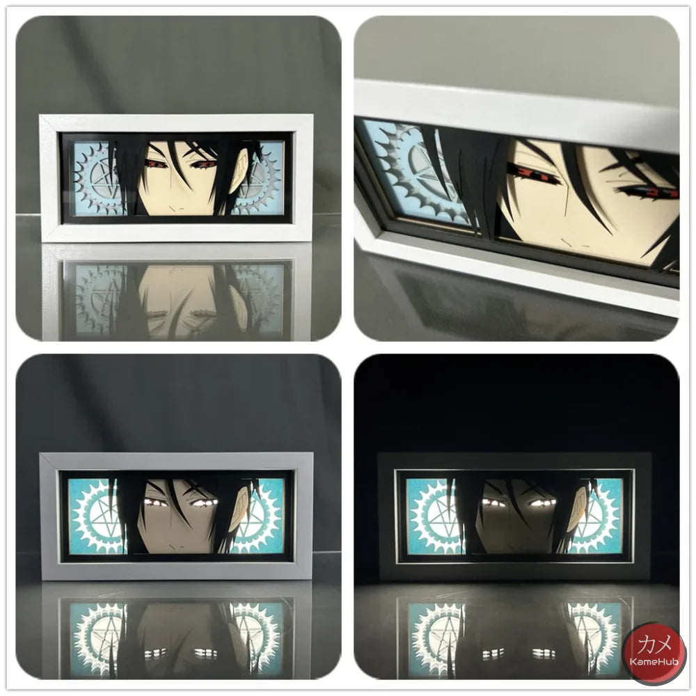 Black Butler / Kuroshitsuji - Light Box 3D con Luce Led Sebastian Michaelis / 16 Colori con Telecomando Gadget