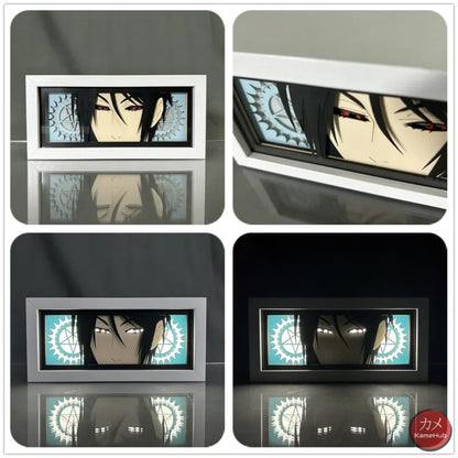 Black Butler / Kuroshitsuji - Light Box 3D con Luce Led Sebastian Michaelis / 16 Colori con Telecomando Gadget
