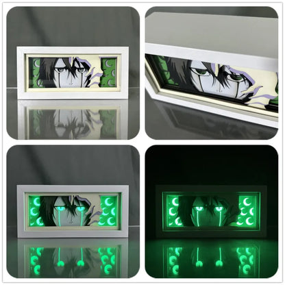 Bleach - Ichigo Ulquiorra e Aizen Light Box 3D con Luce Led Gadget