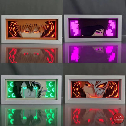 Bleach - Ichigo Ulquiorra e Aizen Light Box 3D con Luce Led Gadget