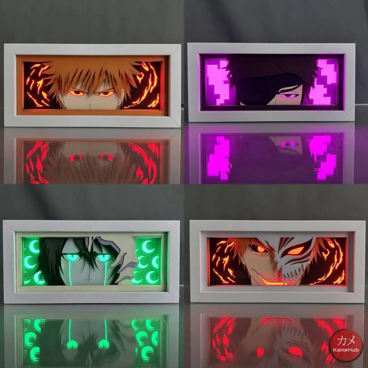 Bleach - Ichigo Ulquiorra e Aizen Light Box 3D con Luce Led Gadget