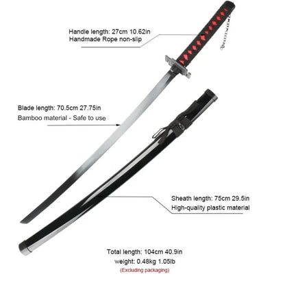 Bleach - Katana Zanpakuto Replica Perfetta In Bamboo 104 Cm Katane & Spade