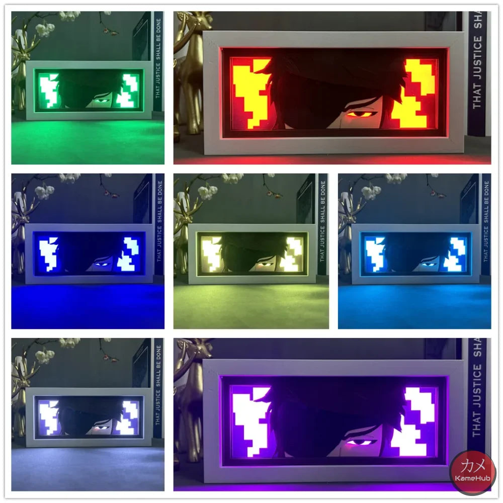Bleach Tybw - Aizen Sousuke Light Box 3D Con Luce Led Sosuke 7 Colori Rgb Gadget