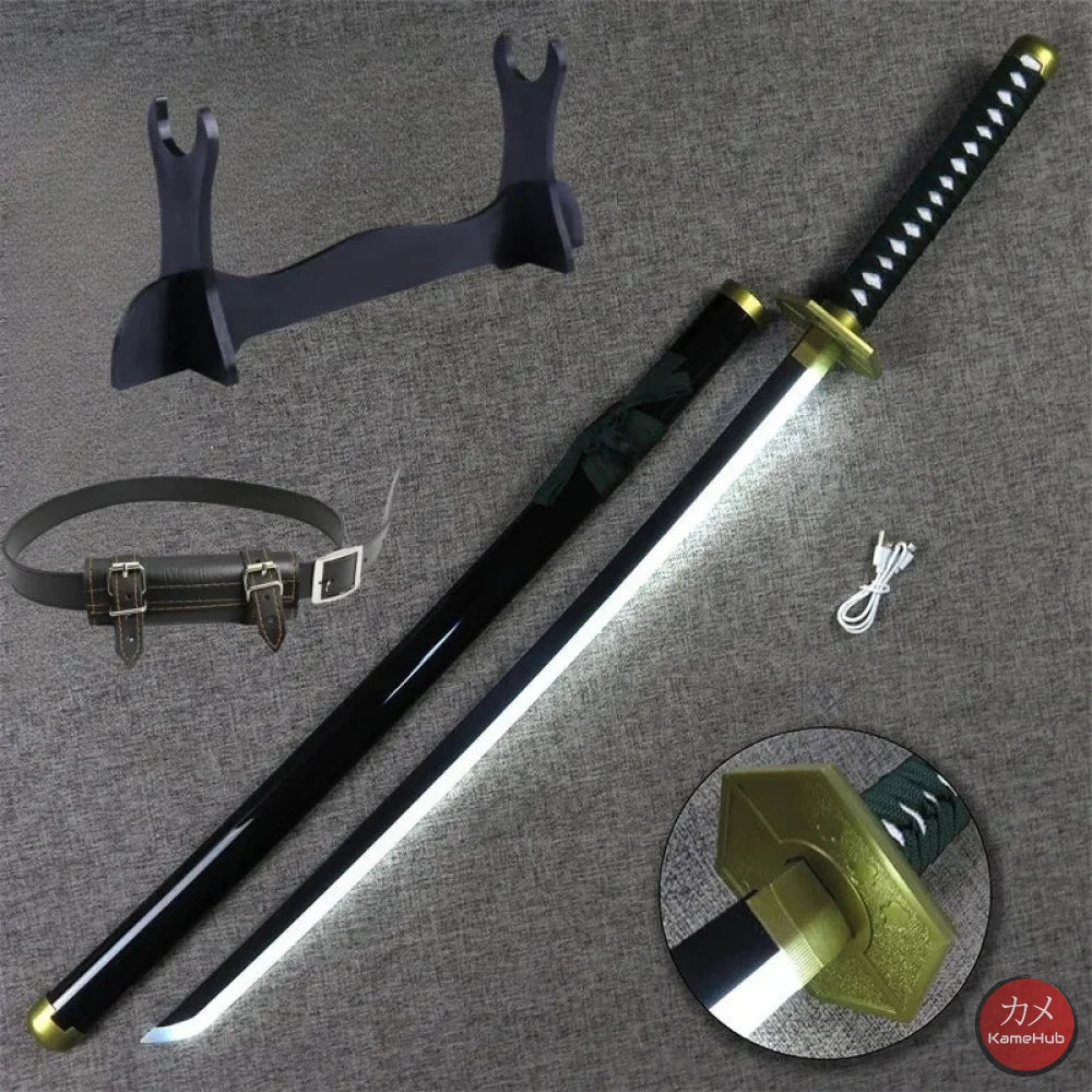 Bleach TYBW - Katana Zanpakuto con Luce LED - Aizen Sosuke - Kyōka Suigetsu LED Bianco / 104cm-40inch - Katane & Spade