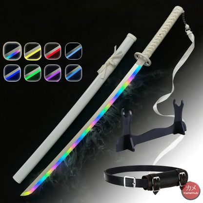 Bleach TYBW - Kuchiki Rukia Katana Zanpakuto con LED e Vapore - Rukia Sode no Shirayuki 104 cm / LED Multicolore e