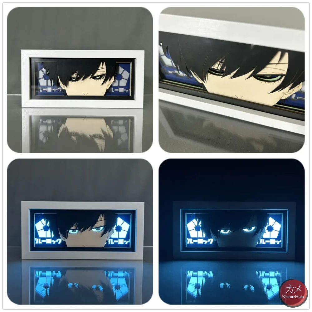 Blue Lock - Light Box 3D con Luce Led Rin Itoshi / 16 Colori con Telecomando Gadget