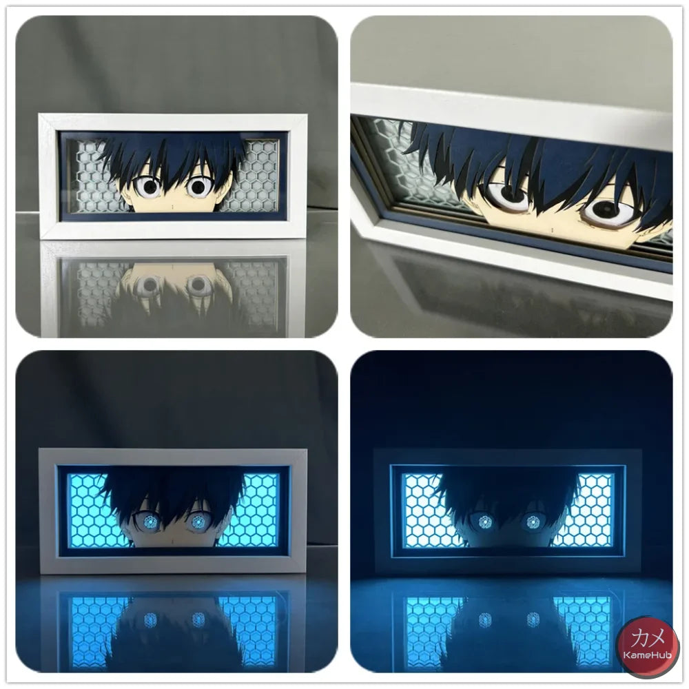Blue Lock - Light Box 3D con Luce Led Yoichi Isagi / 16 Colori con Telecomando Gadget