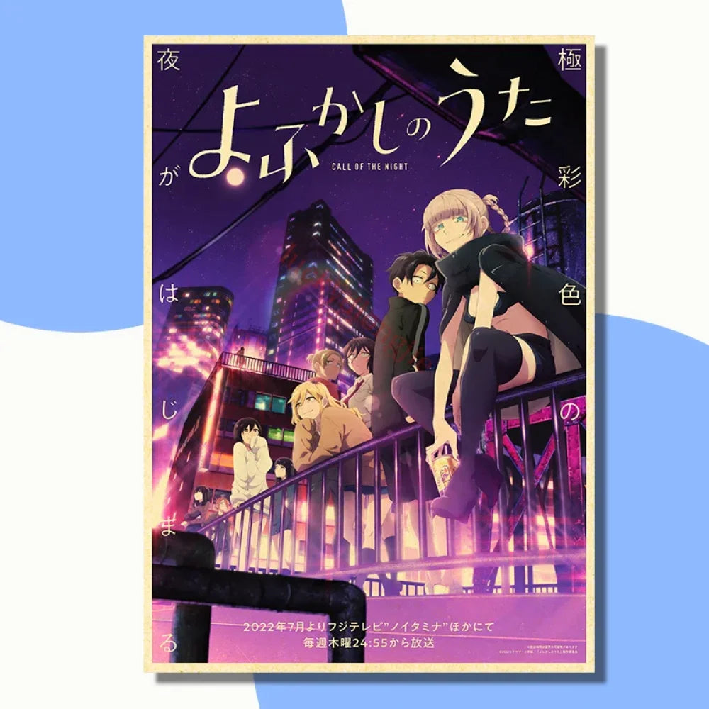 Call Of The Night / Yofukashi No Uta - Anime Poster Aesthetic In A3 Hd
