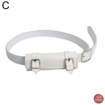 Cinturino / Fodero Per Katana O Spada Cosplay Cintura Bianca 110Cm Unica Accessori