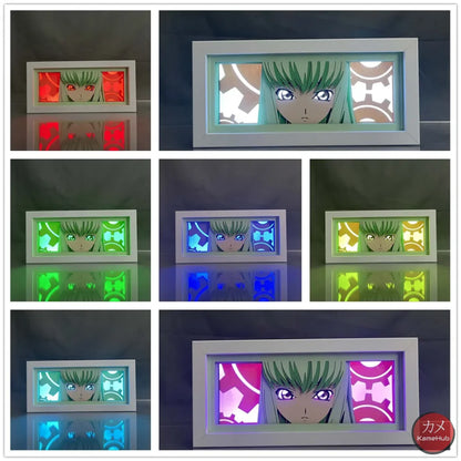 Code Geass - C.C Light Box 3D con Luce Led 16 Colori con Telecomando Gadget