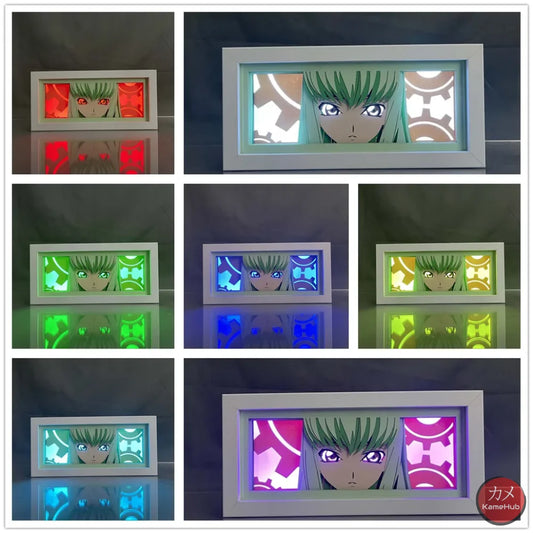 Code Geass - C.C Light Box 3D con Luce Led 16 Colori con Telecomando Gadget