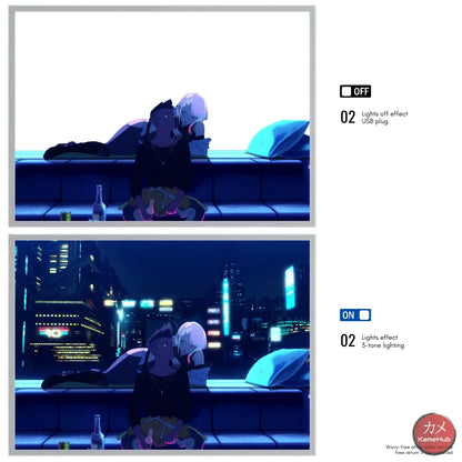 Cyberpunk Edgerunner - Quadro Luminoso 3D con Luce Led Quadro Luminoso 2 / S 15.5 x 21.5 cm Gadget