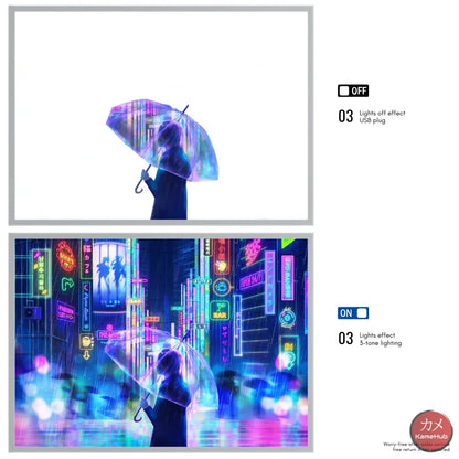 Cyberpunk Edgerunner - Quadro Luminoso 3D con Luce Led Quadro Luminoso 3 / S 15.5 x 21.5 cm Gadget
