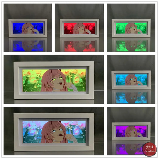 Darling in the Franxx - Zero Two Light Box 3D con Luce Led I 16 Colori con Telecomando Gadget