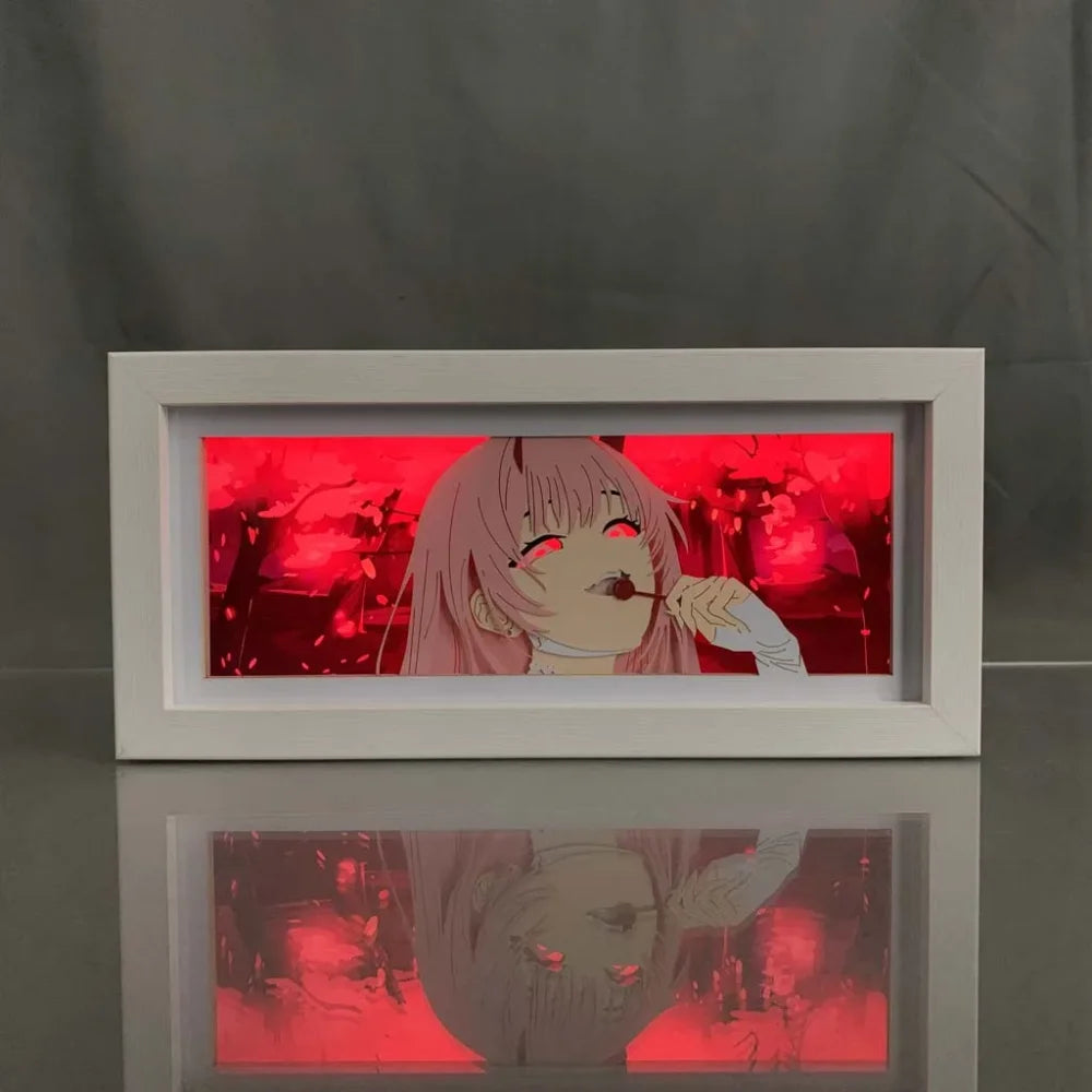 Darling in the Franxx - Zero Two Light Box 3D con Luce Led I Gadget