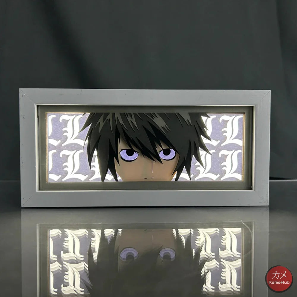 Death Note - Light Yagami e L Lawliet Light Box 3D con Luce Led 1 Colore Predefinito / L Lawliet Gadget
