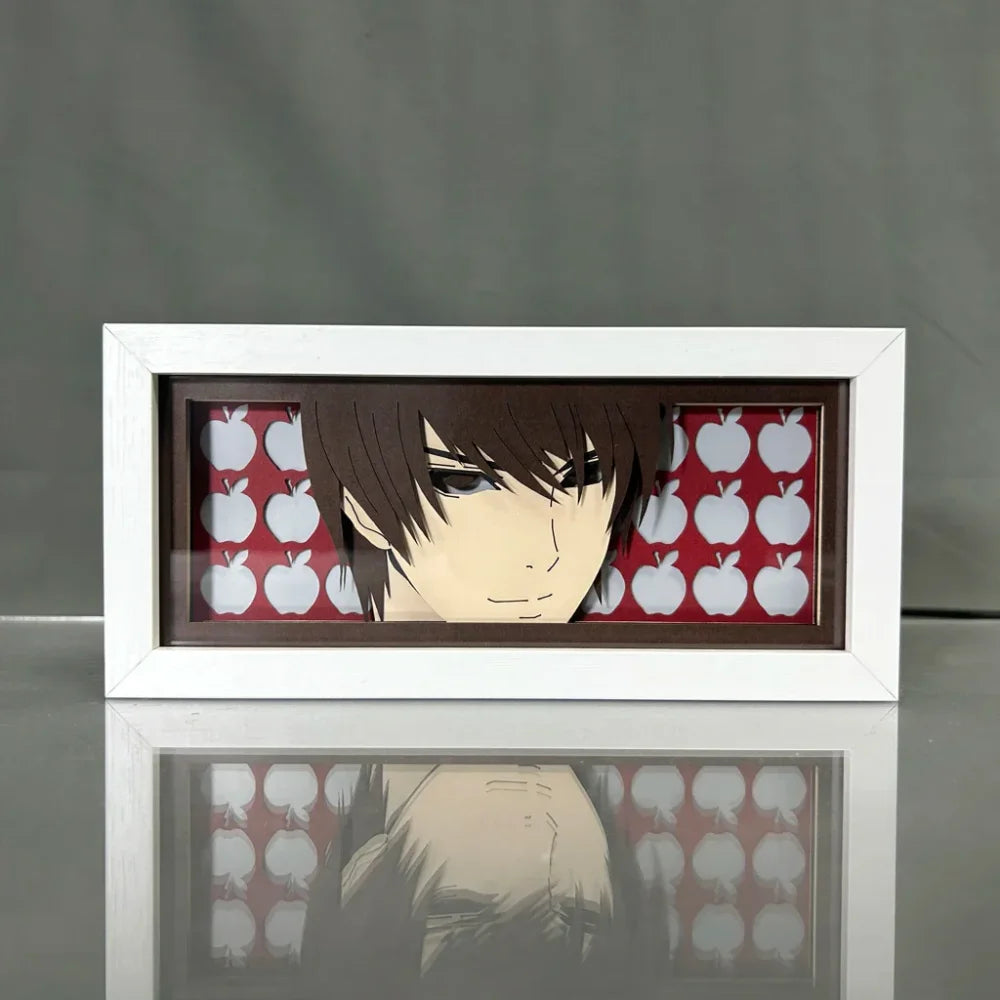 Death Note - Light Yagami e L Lawliet Light Box 3D con Luce Led Gadget