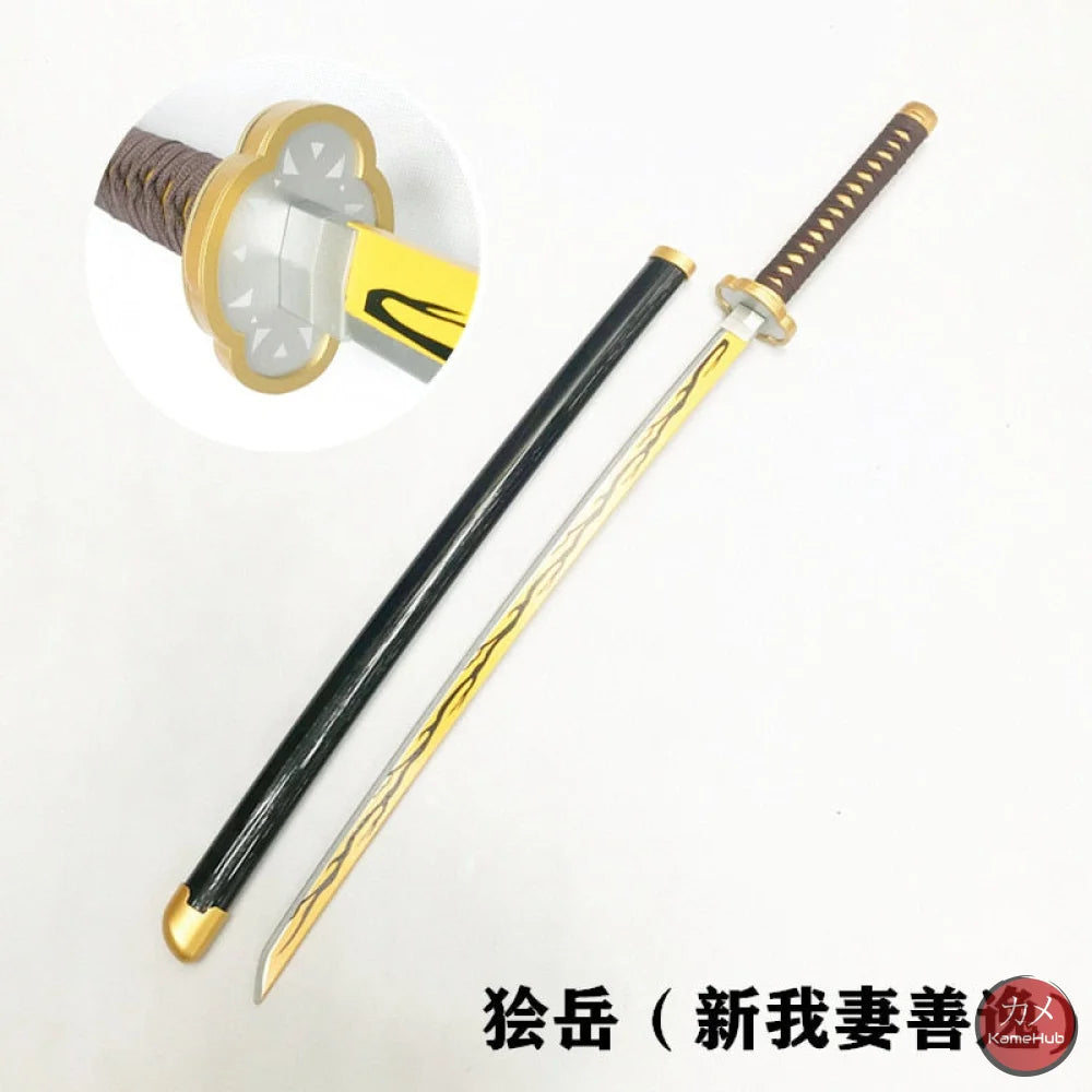 Demon Slayer / Kimetsu No Yaiba - Katana 104 Cm Agatsuma Zenitsu Nuovo Katane & Spade