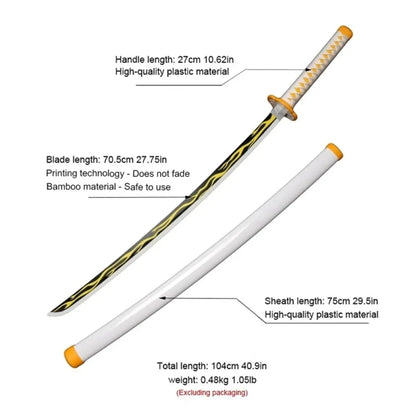 Demon Slayer / Kimetsu No Yaiba - Katana 104 Cm Katane & Spade
