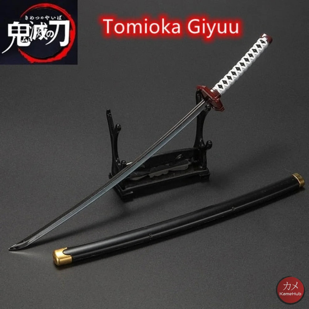 Demon Slayer / Kimetsu No Yaiba - Katana 25Cm In Metallo Ornamentale Giyu Tomioka Katane & Spade