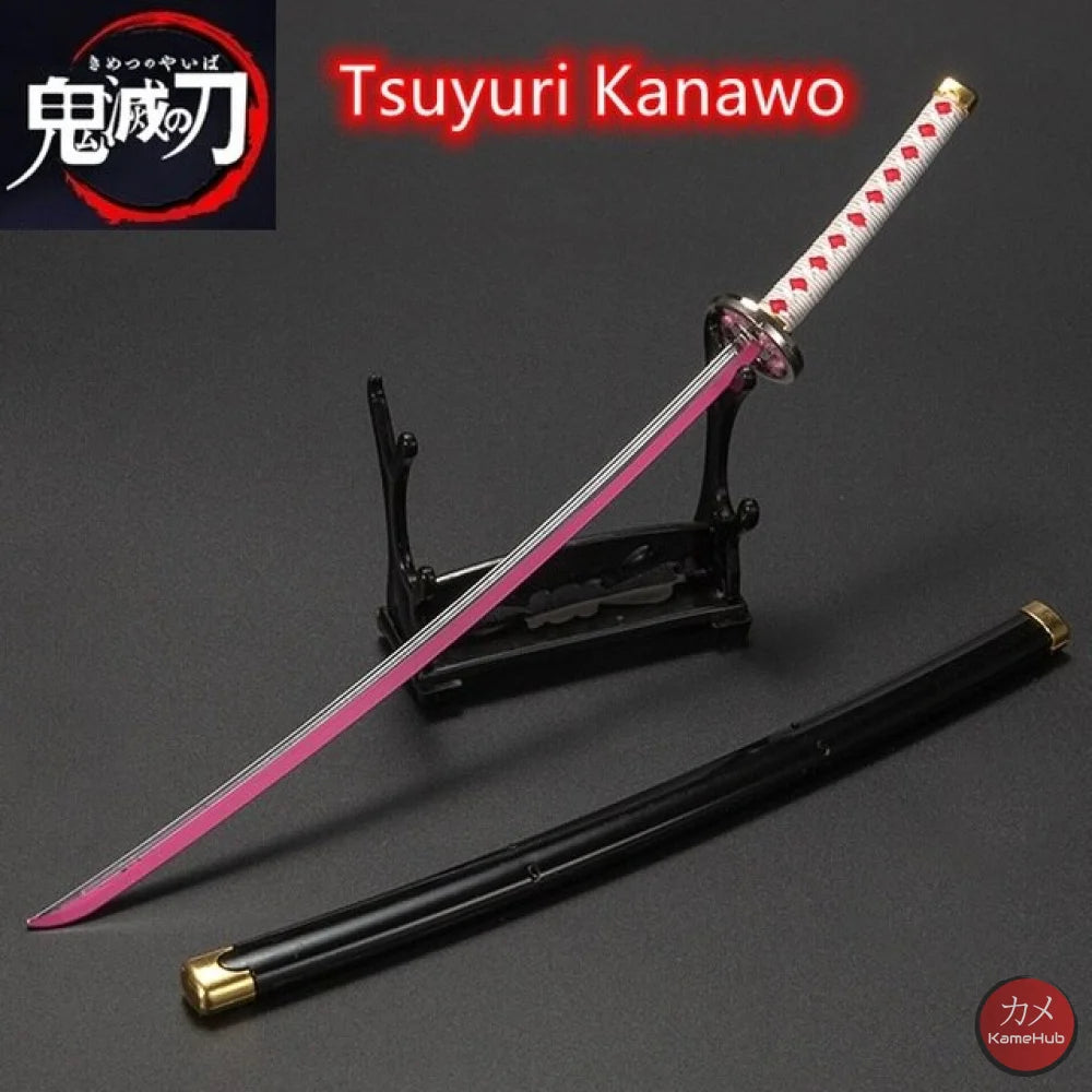 Demon Slayer / Kimetsu No Yaiba - Katana 25Cm In Metallo Ornamentale Kanao Tsuyuri Katane & Spade