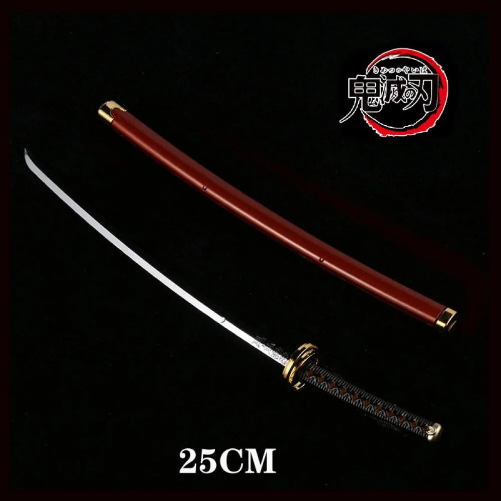 Demon Slayer / Kimetsu No Yaiba - Katana 25Cm In Metallo Ornamentale Katane & Spade