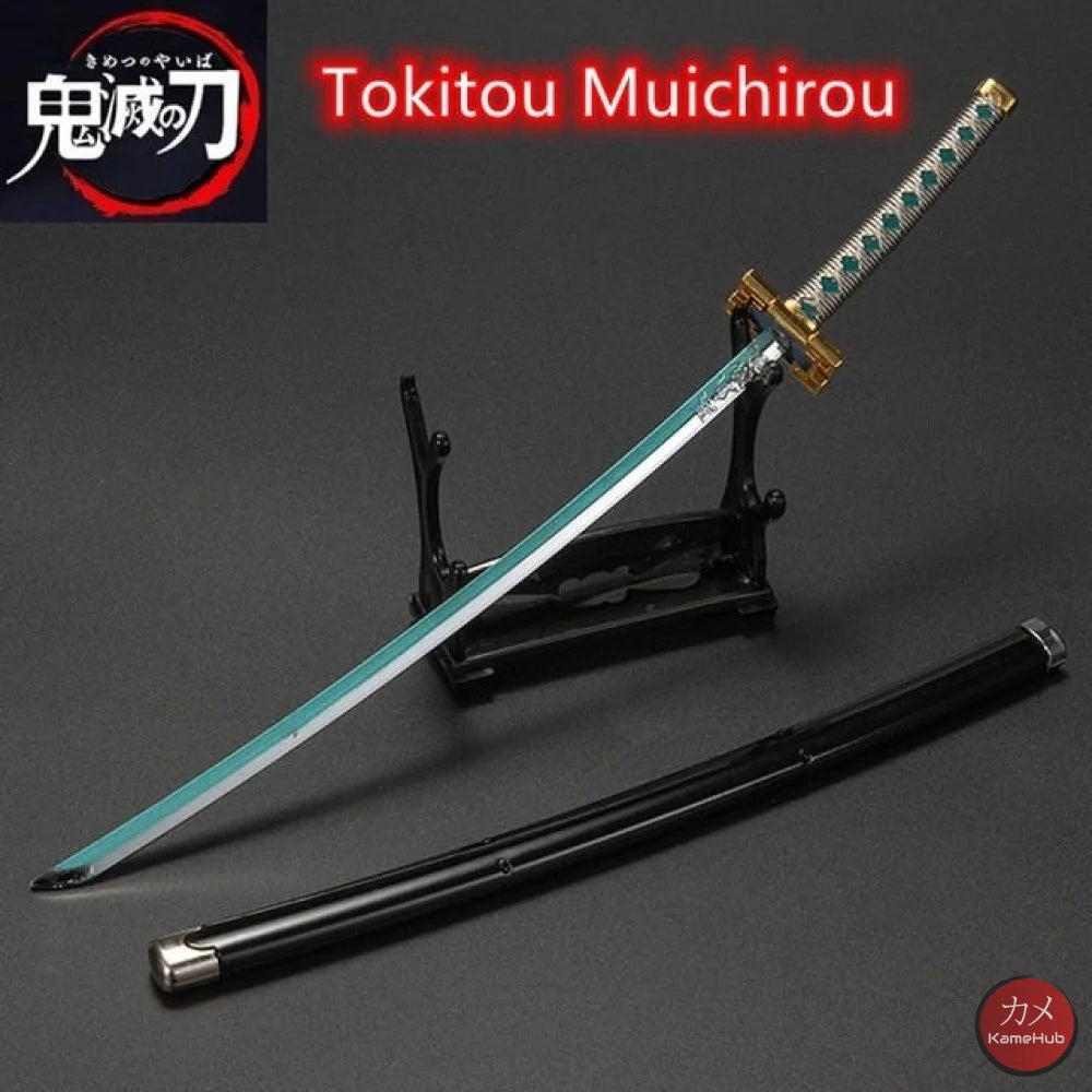 Demon Slayer / Kimetsu No Yaiba - Katana 25Cm In Metallo Ornamentale Muichirou Tokitou Katane &