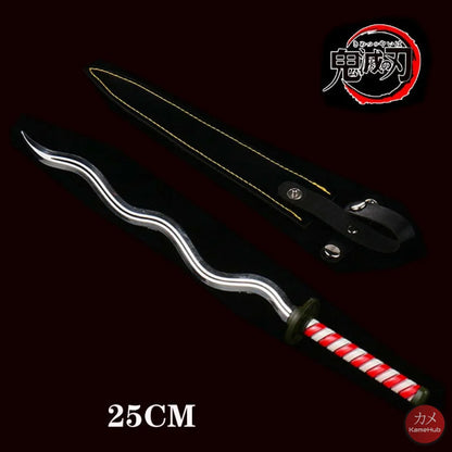 Demon Slayer / Kimetsu No Yaiba - Katana 25Cm In Metallo Ornamentale Obanai Iguro Katane & Spade