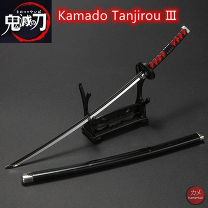 Demon Slayer / Kimetsu No Yaiba - Katana 25Cm In Metallo Ornamentale Tanjiro Kamadou 2 Katane &