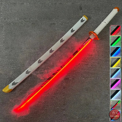 Demon Slayer / Kimetsu no Yaiba - Katana Nichirin con LED e Vapore - Rengoku Kyoujurou / SI - Katane & Spade