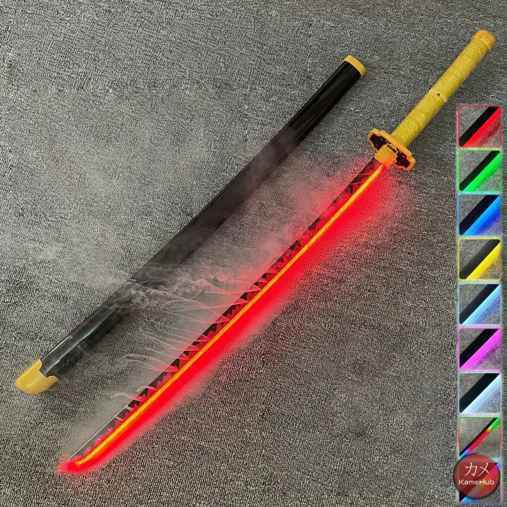 Demon Slayer / Kimetsu no Yaiba - Katana Nichirin con LED e Vapore - Tsugikuni / SI - Katane & Spade