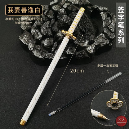 Demon Slayer / Kimetsu No Yaiba - Katana Penna Gel A Sfera 20 Cm Agatsuma Zenitsu Gadget