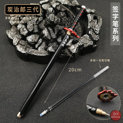 Demon Slayer / Kimetsu No Yaiba - Katana Penna Gel A Sfera 20 Cm Kamado Tanjirou 3 Gadget