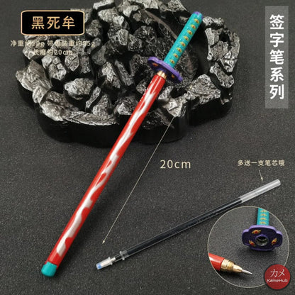 Demon Slayer / Kimetsu No Yaiba - Katana Penna Gel A Sfera 20 Cm Kokushibo Gadget