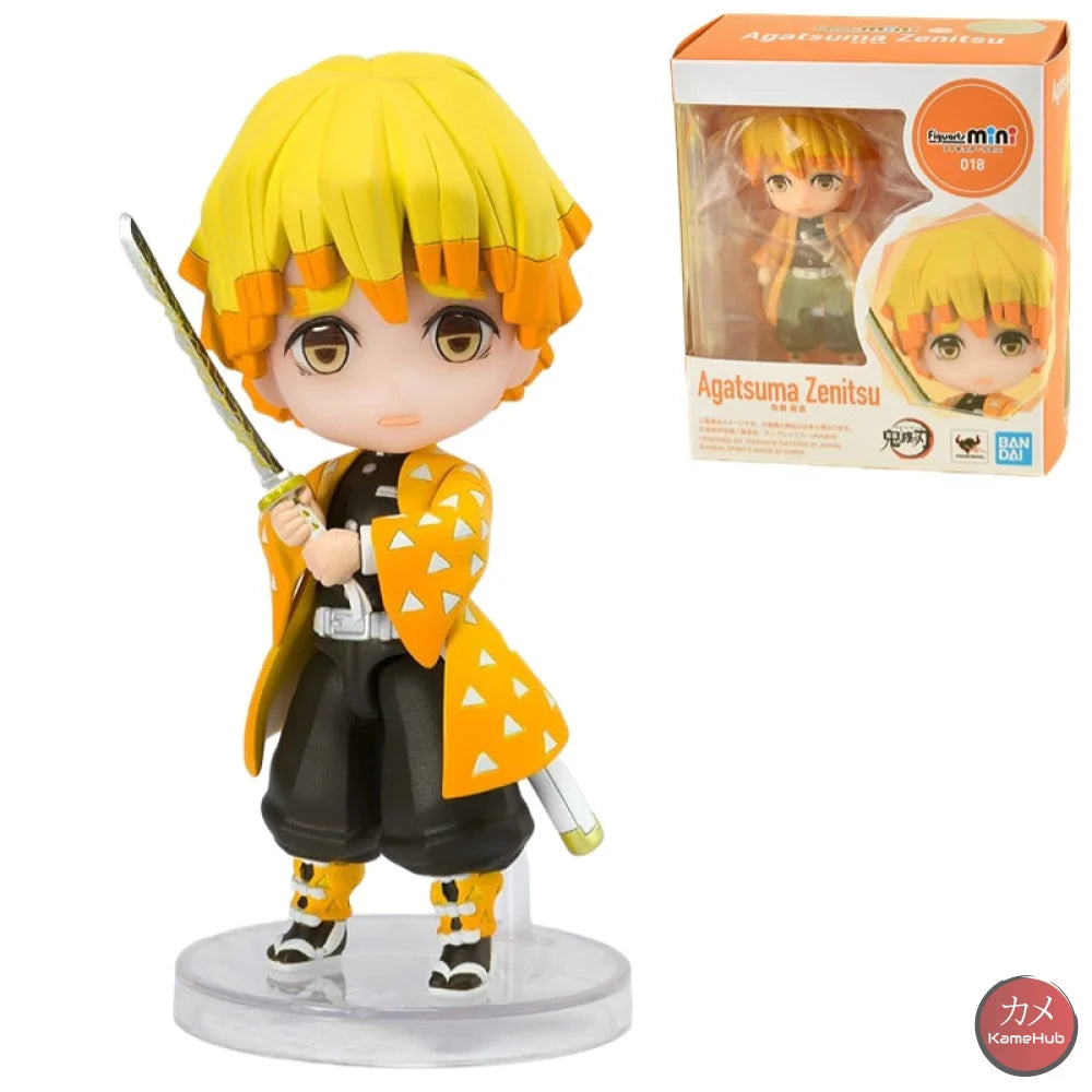 Demon Slayer / Kimetsu No Yaiba - Mini Figuarts Originale Bandai 018 Agatsuma Zenitsu Action Figure
