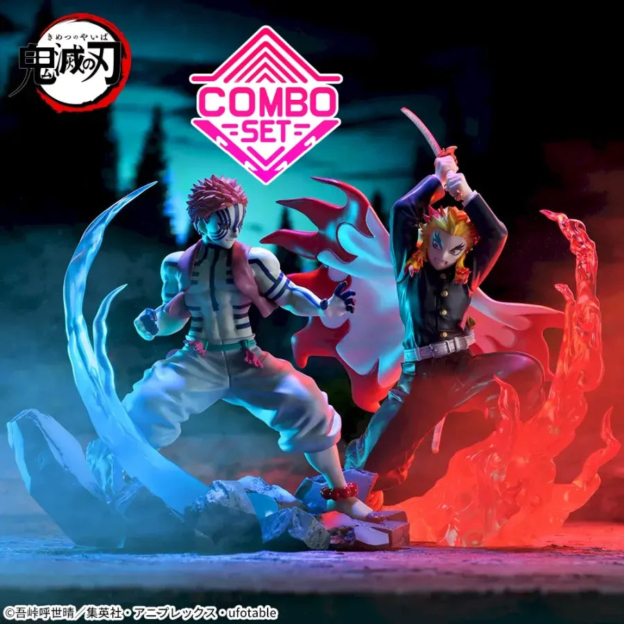 Demon Slayer: Kimetsu No Yaiba - Rengoku Kyojurou E Akaza Action Figure Sega Xross Link