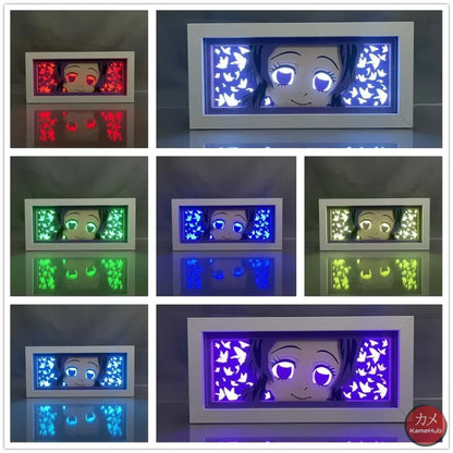 Demon Slayer / Kimetsu no Yaiba - Shinobu Kocho Light Box 3D con Luce Led 16 Colori con Telecomando Gadget