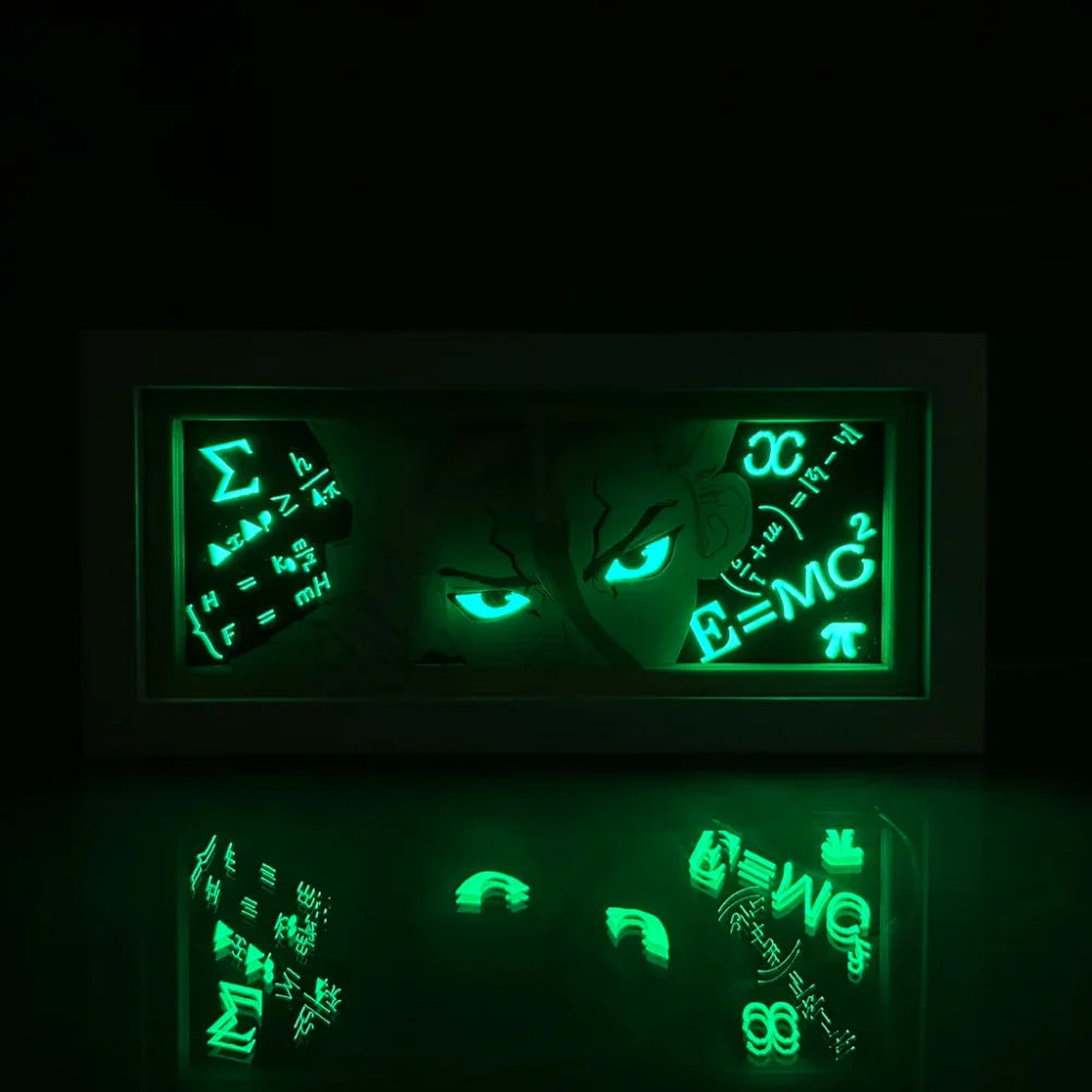 Dr Stone - Ishigami Senku Light Box 3D con Luce Led Gadget