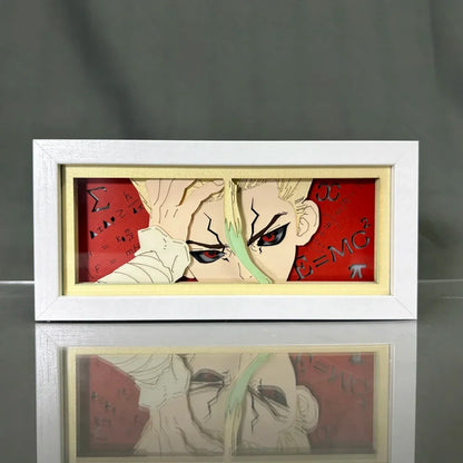 Dr Stone - Ishigami Senku Light Box 3D con Luce Led Gadget
