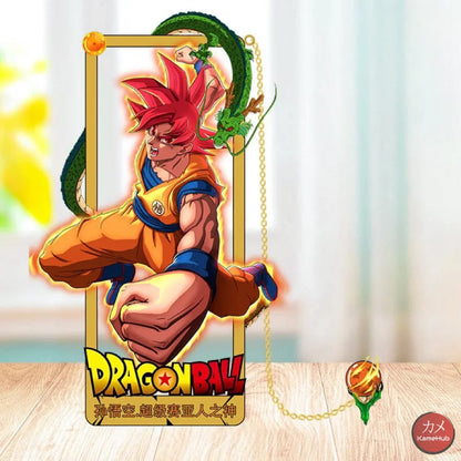 Dragon Ball - Segnalibri in Metallo Son Goku SSJ God Super / 10cm Accessori