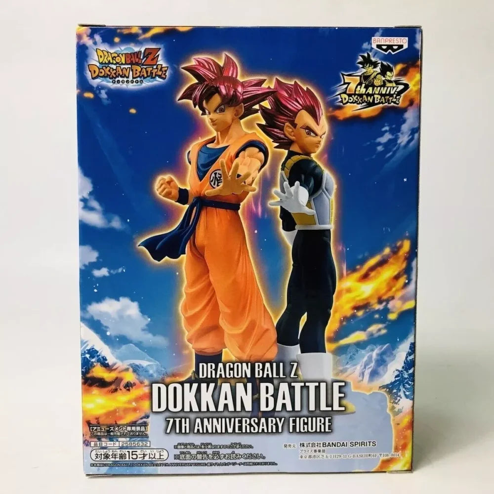 Dragon Ball Super: Dokkan Battle 7Th Anniversary - Son Goku E Vegeta Super Saiyan God Action Figure