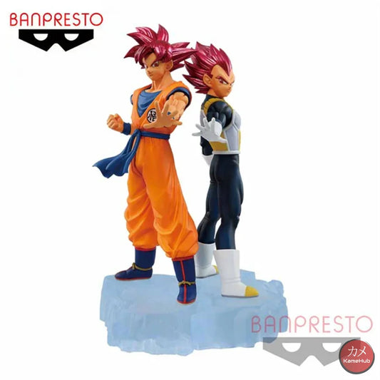 Dragon Ball Super: Dokkan Battle 7Th Anniversary - Son Goku E Vegeta Super Saiyan God Action Figure