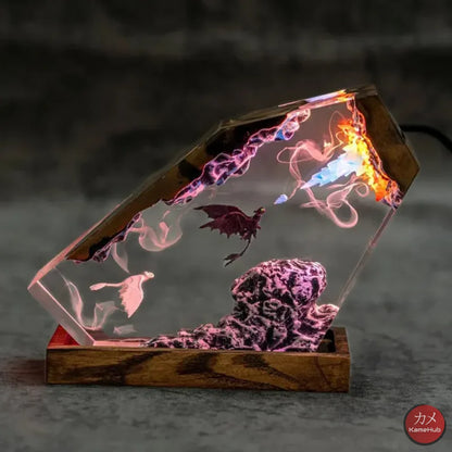 Dragon Trainer - Sdentato e Light Fury Lampada Notturna Artistica con Luce LED - Gadget